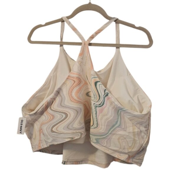 Multi-Coloured Old Navy Women's Light Support PowerSoft Longline Sports Bra - Picture 2 of 7